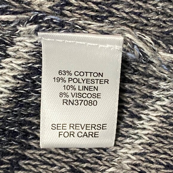 CATO Open Front Cardigan Size 14W 16W Gray Beachy Lagenlook Sweater Hoodie - Picture 5 of 6